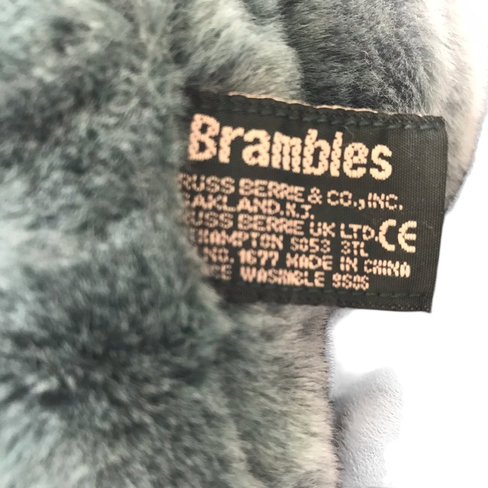 Like new Russ Blue Teddy Bear with Plaid Bow - Picture 7 of 8